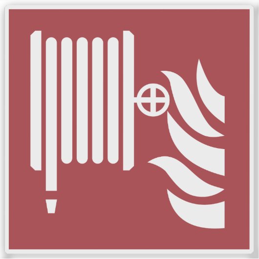 消防用ホースリール安全標識 シール (正面)