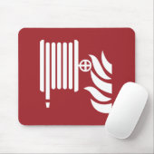 消防用ホースリール安全標識 マウスパッド (マウス)