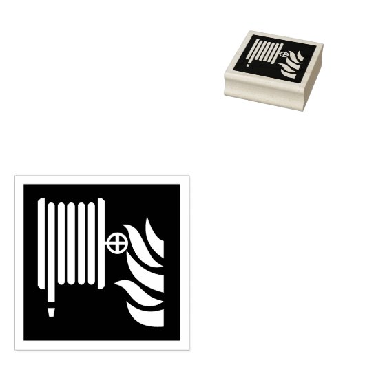 消防用ホースリール安全標識 ラバースタンプ (押印)