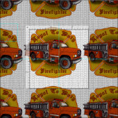 消防用織物に忠実な消防車 ファブリック (タイル)