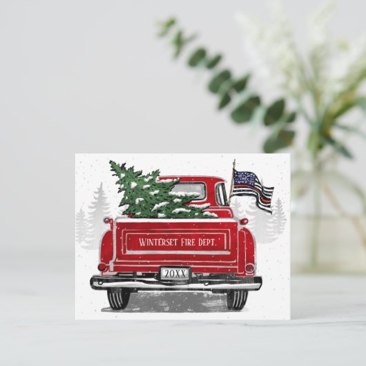 消防用薄型レッドラインフラッグヴィンテージレッドトラック シーズンカード (スタンド正面)