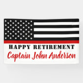 消防用薄型レッドライン国旗のハッピーリタイア 横断幕 (横)