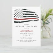 消防用薄型レッドライン旗卒業党 招待状 (スタンド正面)