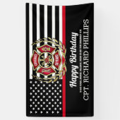 消防用薄型レッドライン旗誕生日パーティー 横断幕 (縦)