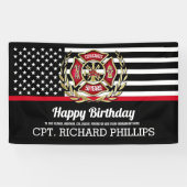 消防用薄型レッドライン旗誕生日パーティー 横断幕 (横)