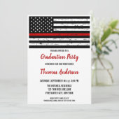 消防用薄型レッドライン消防学校の卒業 招待状 (スタンド正面)