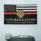 消防用薄型レッドライン消防学校の卒業 横断幕 (トレードショー)