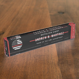 消防用薄型レッドライン消防局 デスクネームプレート