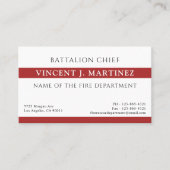 消防用薄型レッドライン消防局 名刺 (正面)