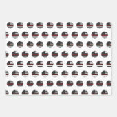 消防用薄型レッドライン火災救助アメリカ国旗 ラッピングペーパーシート (正面3)