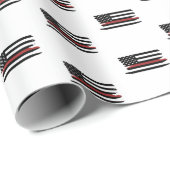 消防用薄型レッドライン火災救助アメリカ国旗 ラッピングペーパー (ロールコーナー)