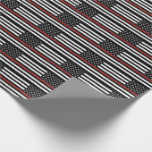 消防用薄型レッドライン火災救助アメリカ国旗 ラッピングペーパー (角)