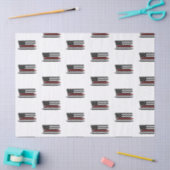 消防用薄型レッドライン火災救助アメリカ国旗 薄葉紙 (クラフト)