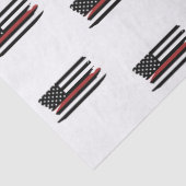 消防用薄型レッドライン火災救助アメリカ国旗 薄葉紙 (詳細)