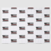 消防用薄型レッドライン火災救助アメリカ国旗 薄葉紙 (正面)