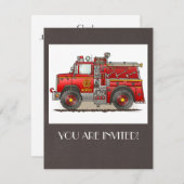 消防用軽石救助トラック 招待状 (正面/裏面)