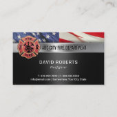 消防省愛国消防士USA国旗 名刺 (正面)