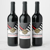 消防省消防士退職パーティー ワインラベル (ボトル)