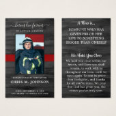 消防素朴士記念祈りの言葉カード (正面&裏面)