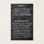 消防素朴士記念祈りの言葉カード (裏面)