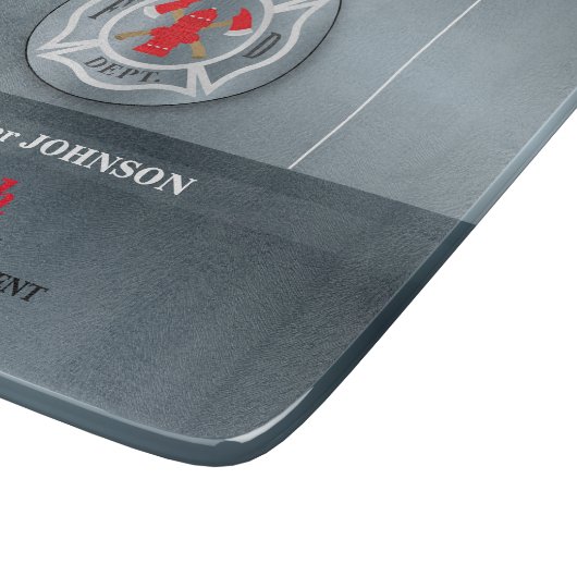 消防署によるカスタマイズ可能な記念日 カッティングボード (角)