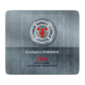 消防署によるカスタマイズ可能な記念日 カッティングボード (正面)