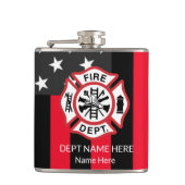消防署のエンブレム、消防士の贈答品 フラスク (正面)
