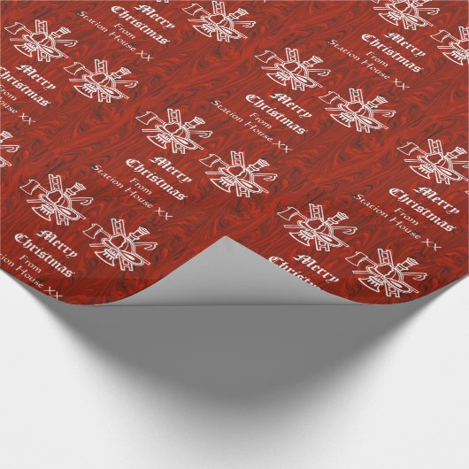 消防署のクリスマスのギフト用包装紙はそれをカスタマイズ! ラッピングペーパー (角)