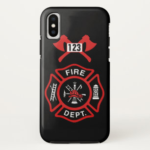 消防署のバッジ iPhone X ケース
