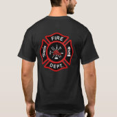 消防署のバッジ Tシャツ (裏面)