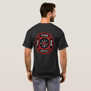 消防署のバッジ Tシャツ