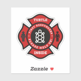 消防署のペット内のカメ シール