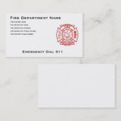消防署のマルタ十字 名刺 (正面/裏面)