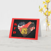 消防署のメッセージカード カード (黄色い花)