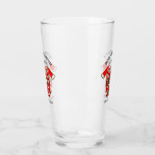 消防署のロゴの金ゴールドおよび赤いバッジ タンブラーグラス (左)