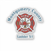 消防署のロゴカスタム機器シール シール (正面)