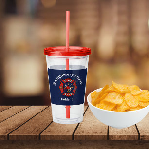 消防署のロゴカスタム アクリルタンブラー