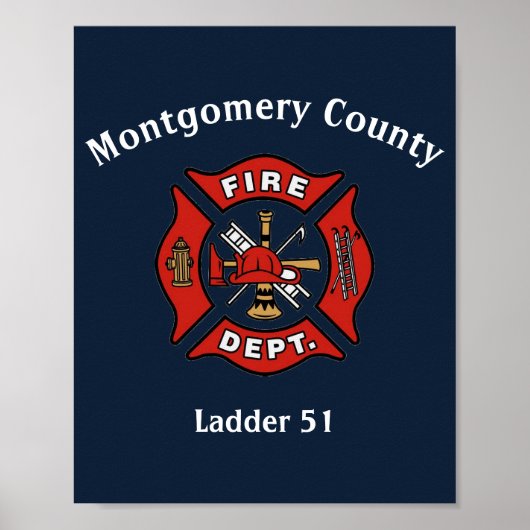 消防署のロゴカスタム ポスター (正面)