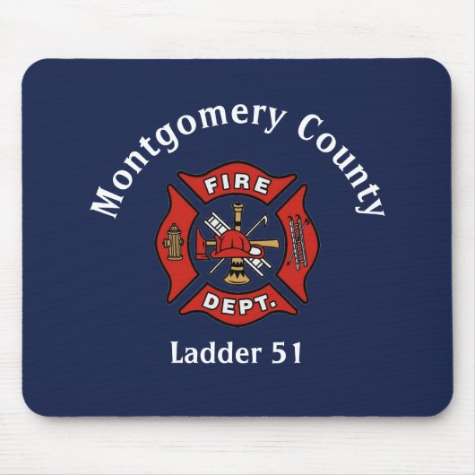 消防署のロゴカスタム マウスパッド (正面)