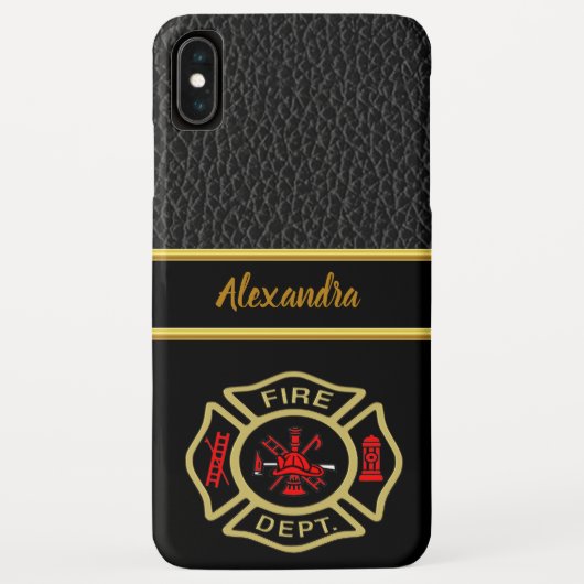 消防署のロゴ金ゴールドとバックバッジ金ゴールド Case-Mate iPhoneケース (裏面)