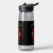 消防署のロゴ黒と赤バッジ2 ウォーターボトル (左面)