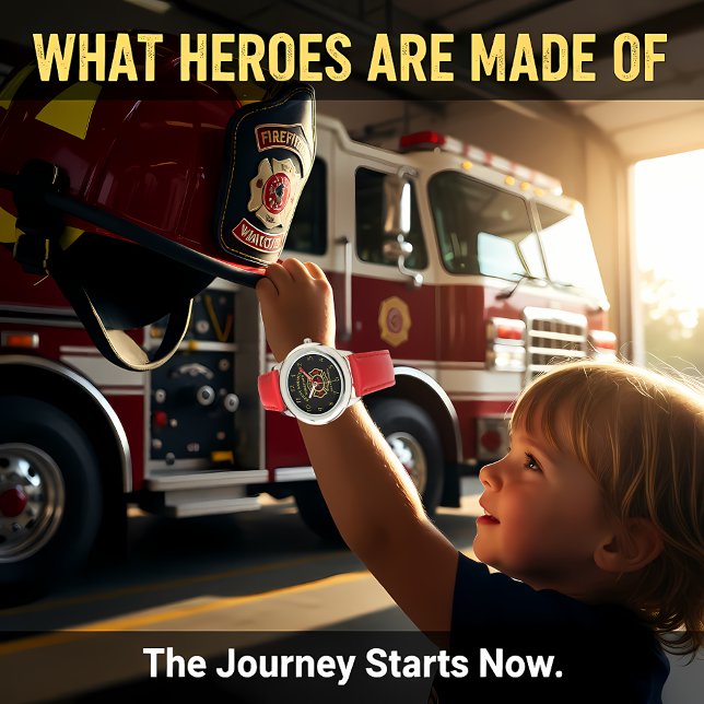 消防署のロゴ黒と金ゴールドバッジ 腕時計 (クリエイターアップロード済み)