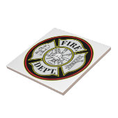 消防署の円形のバッジ タイル (側面)