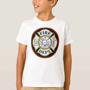 消防署の円形のバッジ Tシャツ
