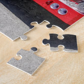 消防署の前にある二つの消防車 ジグソーパズル (側面)