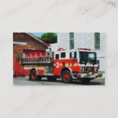 消防署の前の消防車 名刺 (裏面)