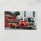 消防署の前の消防車 名刺 (裏面)