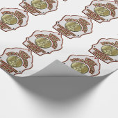 消防署の大隊の主な盾のデザイン ラッピングペーパー (角)