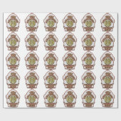 消防署の大隊の主な盾のデザイン ラッピングペーパー (フラット)