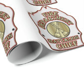 消防署の大隊の主な盾のデザイン ラッピングペーパー (ロールコーナー)